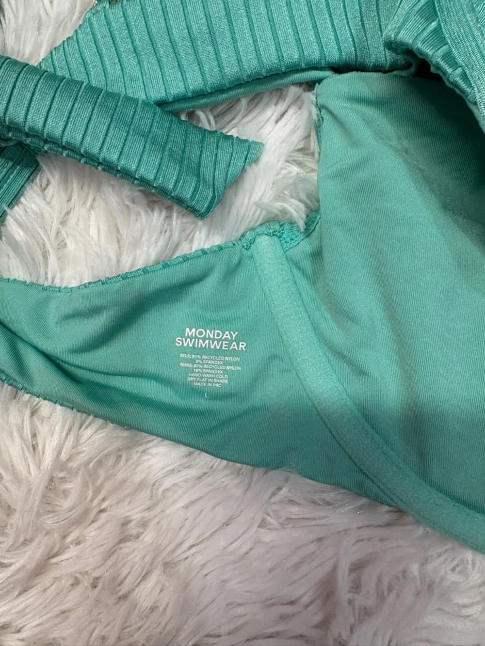 Monday Swimwear Capri Bikini Top in Turquoise